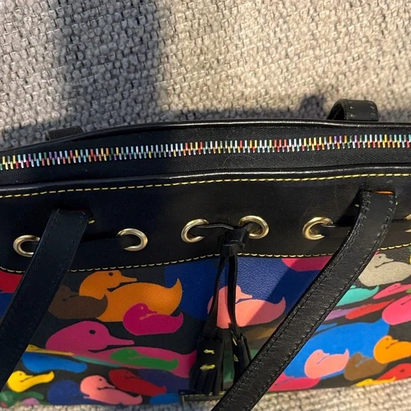 Dooney & Bourke Multicolor Duck Satchel - Picture 7 of 8